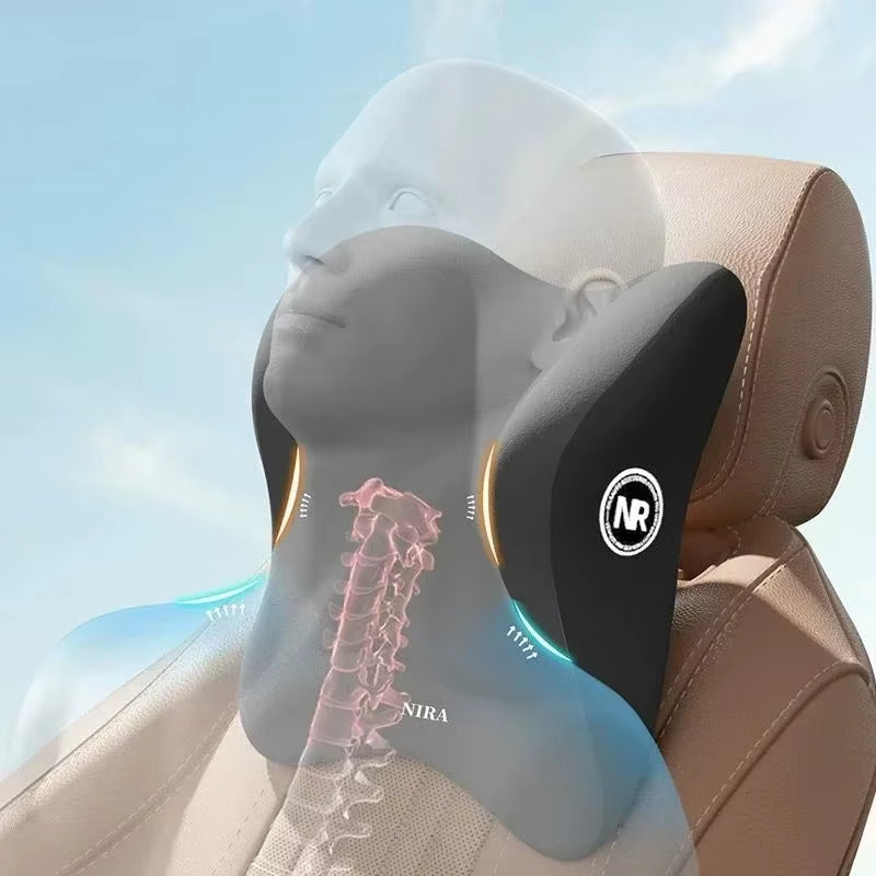 Car Lumbar Back Support Headrest Neck Pillow Memory Foam Lumbar Pillow Soft Neck Pillows Cushion Car Seat Cushion Tools