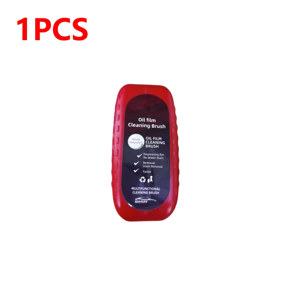 Car Glass Oil Film Remover Powerful Windshield Cleaner Car Glass Sponge Cleaning Brush Water Spots Stain Removal Auto Detailing