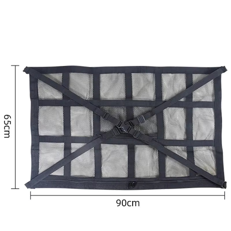 Car Roof Top Ceiling Cargo Net Pocket Mesh Organizer Bag Universal 90X65Cm anti Sagging Luggage for SUV Van Camping Cab