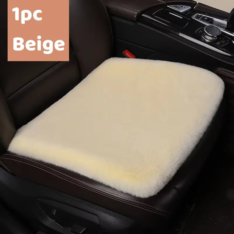 Universal Car Seat Covers Winter Cozy Plush Artificial Rabbit Fur Auto Seat Covers Interior Warm Accessories for Comfort
