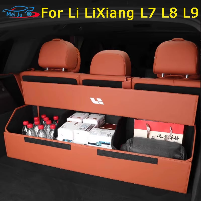 For Li Lixiang L7 L8 L9 2023 2024 Interior Accessories Car Trunk Storage Box Rear Tailbox Cargo Organizer