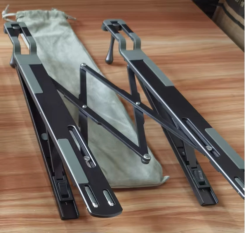 Car Steering Wheel Laptop Stand Foldable Portable 5-Level Adjustable Notebook Bracket for Macbook Tablet Stand Holder