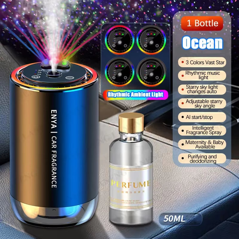 3 Color Car Perfume Air Freshener Essential Oil Fragrance Aroma Diffuser Smell Distributor USB Aromatherapy Scent Air Refresher