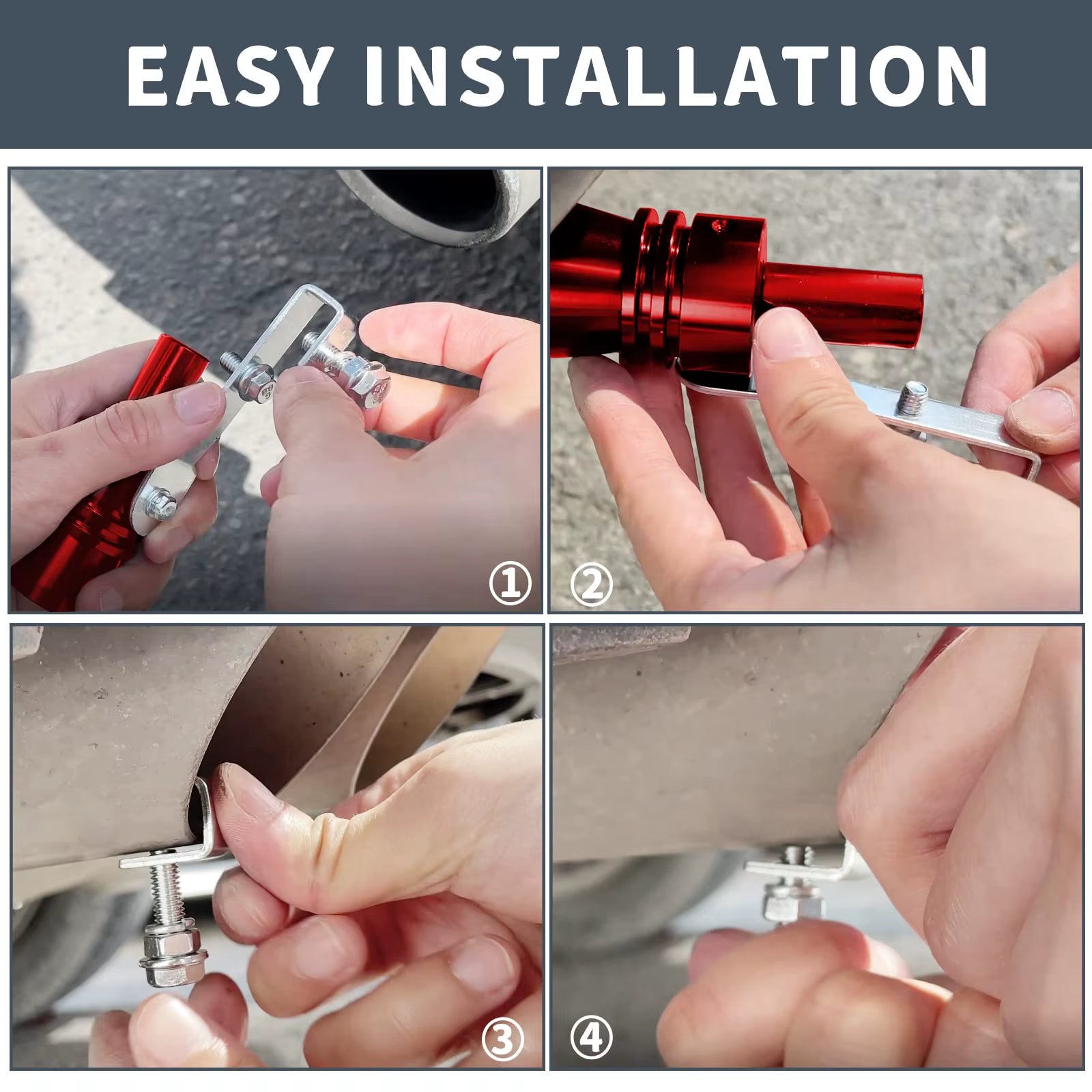 Motorcycle,Truck,Car Turbo Sound Universal Aluminum Car Turbo Whistle Muffler Pipe Whistle Car Roar Maker 4 Sizes