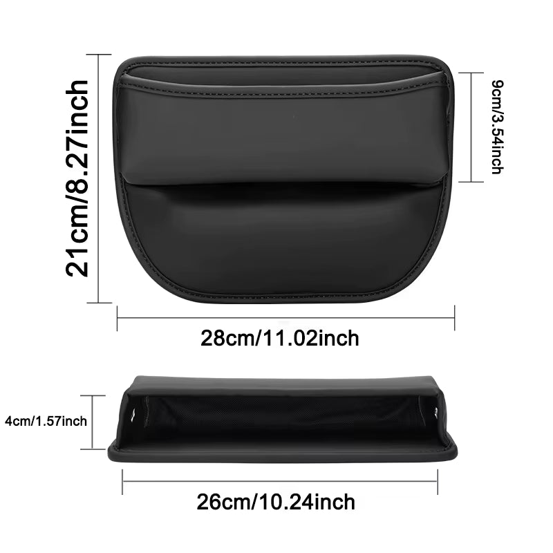 1Pc Universal Car Seat Gap Organizer PU Auto Console Side Pocket Seat Crevice Storage Box Interior Accessories
