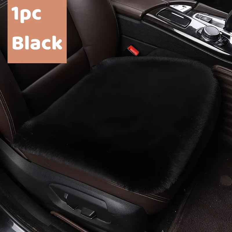 Universal Car Seat Covers Winter Cozy Plush Artificial Rabbit Fur Auto Seat Covers Interior Warm Accessories for Comfort