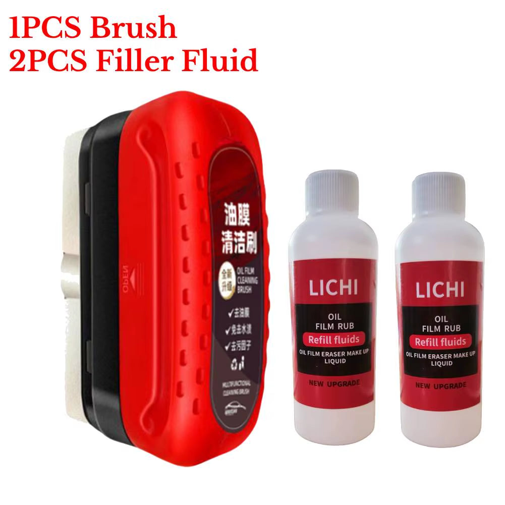 Car Glass Oil Film Remover Powerful Windshield Cleaner Car Glass Sponge Cleaning Brush Water Spots Stain Removal Auto Detailing