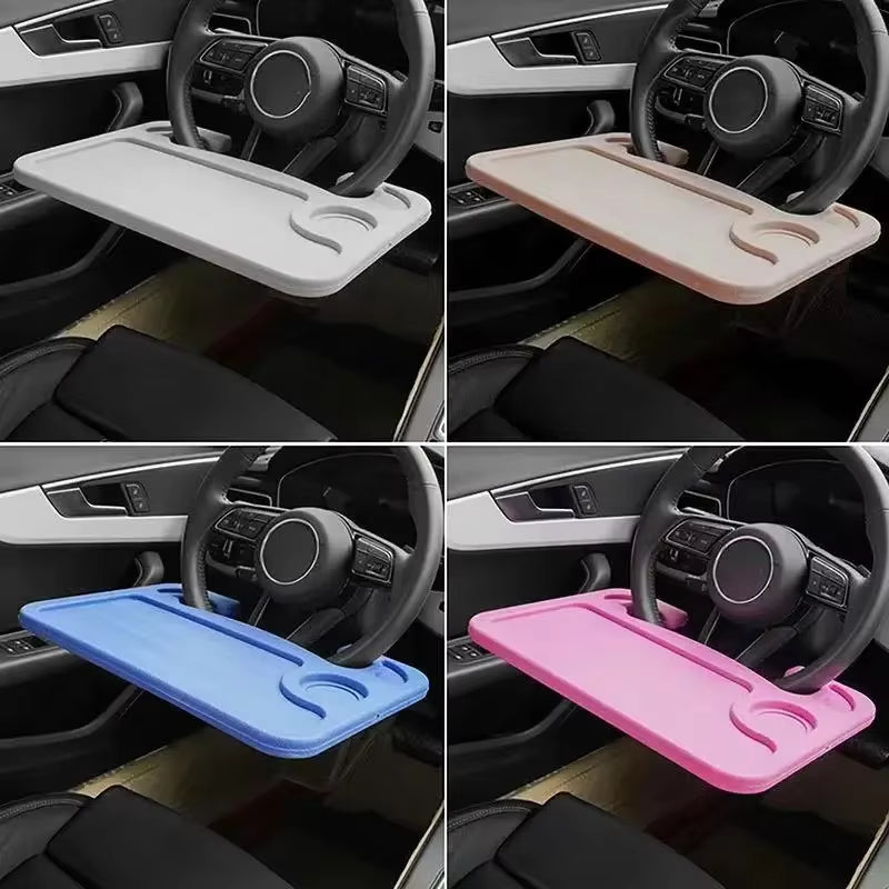 Portable Car Laptop Computer Desk Mount Stand Eat Work Car Steering Wheel Dining Table Bracketdrink Food Coffee Tray Board